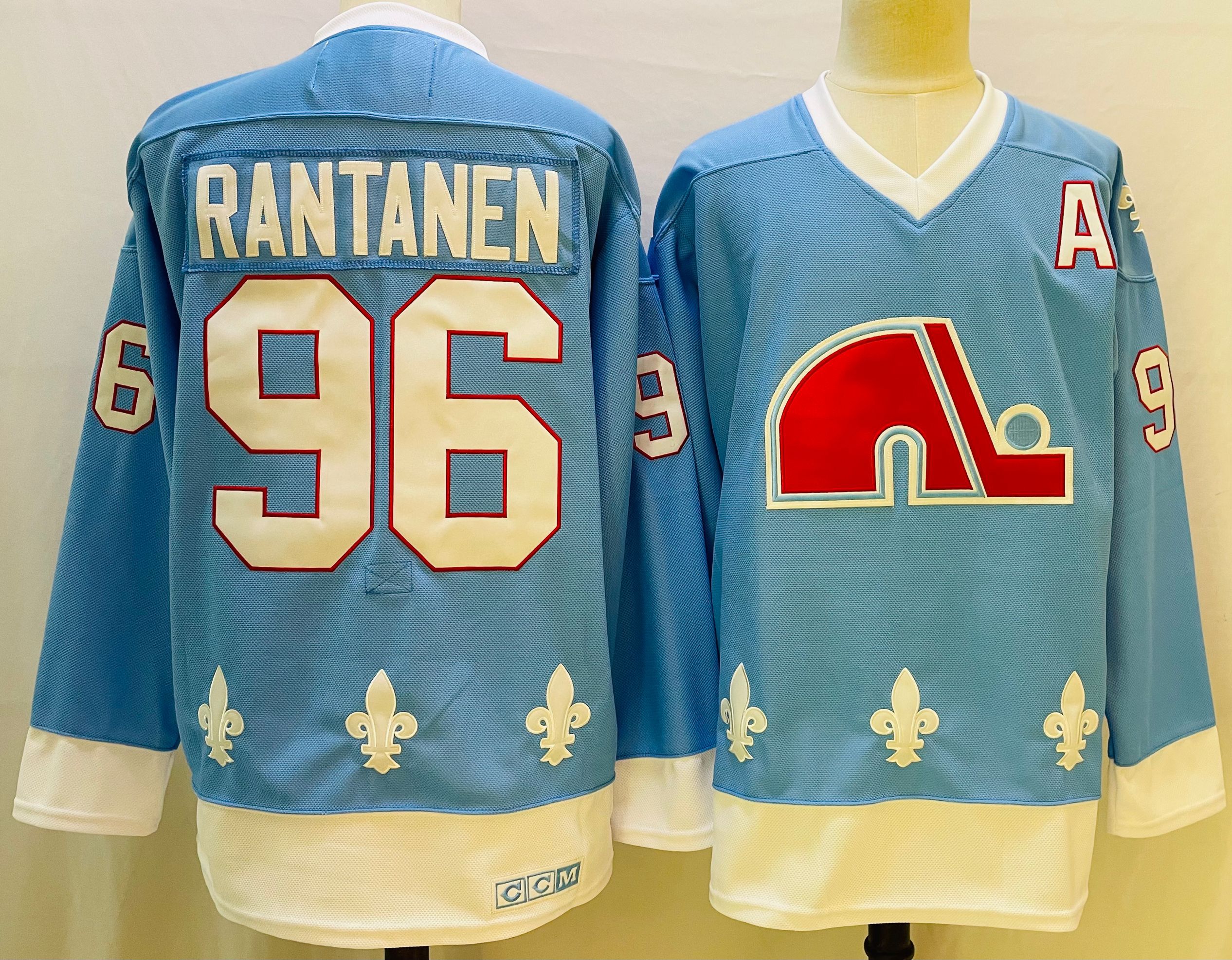 Men Colorado Avalanche #96 Rantanen Blue Throwback 2022 Adidas NHL Jersey